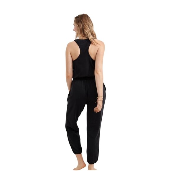 Aerie Everyday Track Jumpsuit Black Size XXL Minimalist Athleisure Vacation Boho - Picture 14 of 16